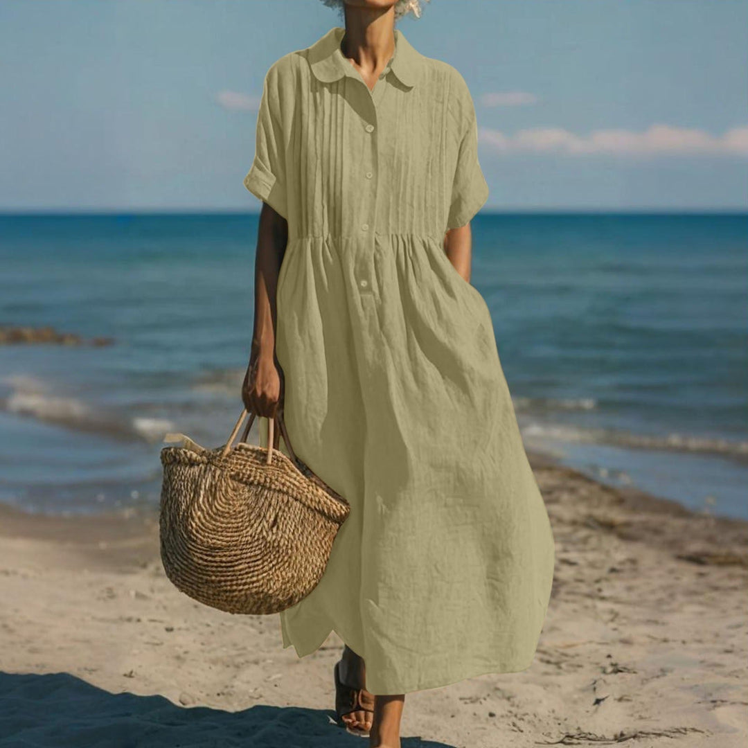 Alice | Cotton Button Shirt Dress