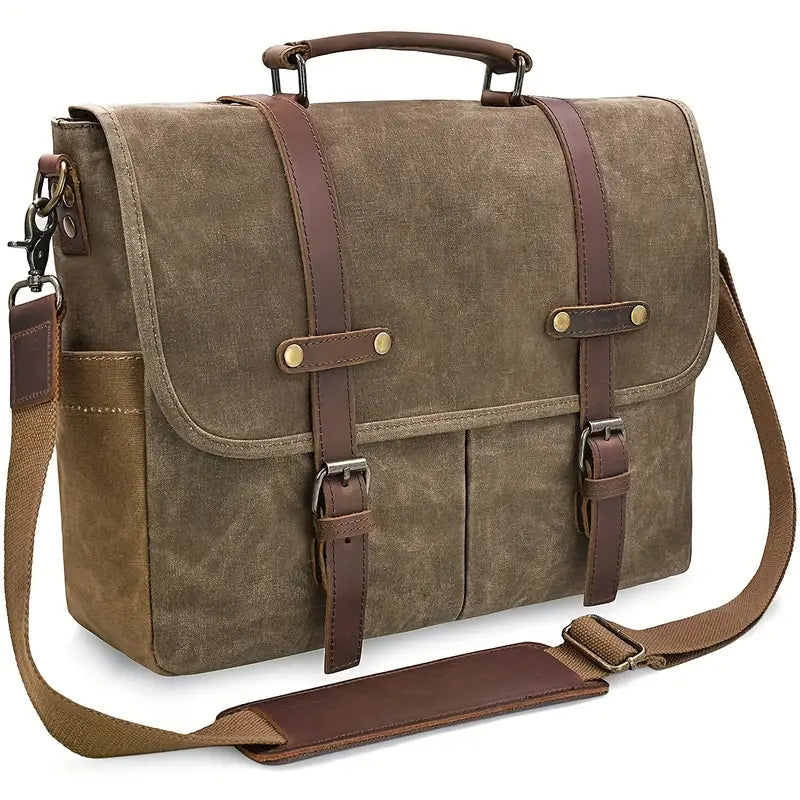 Brett - Men's Spacious Waterproof Canvas Messenger Bag