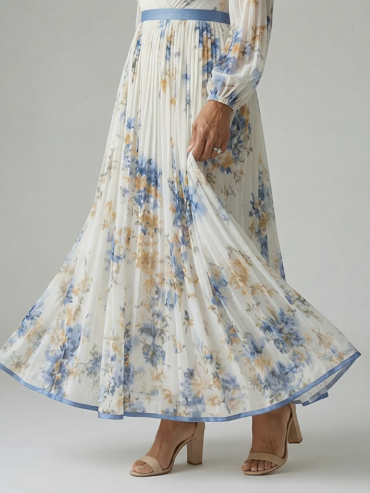 Rielle - Pleated Wrap Midi Dress