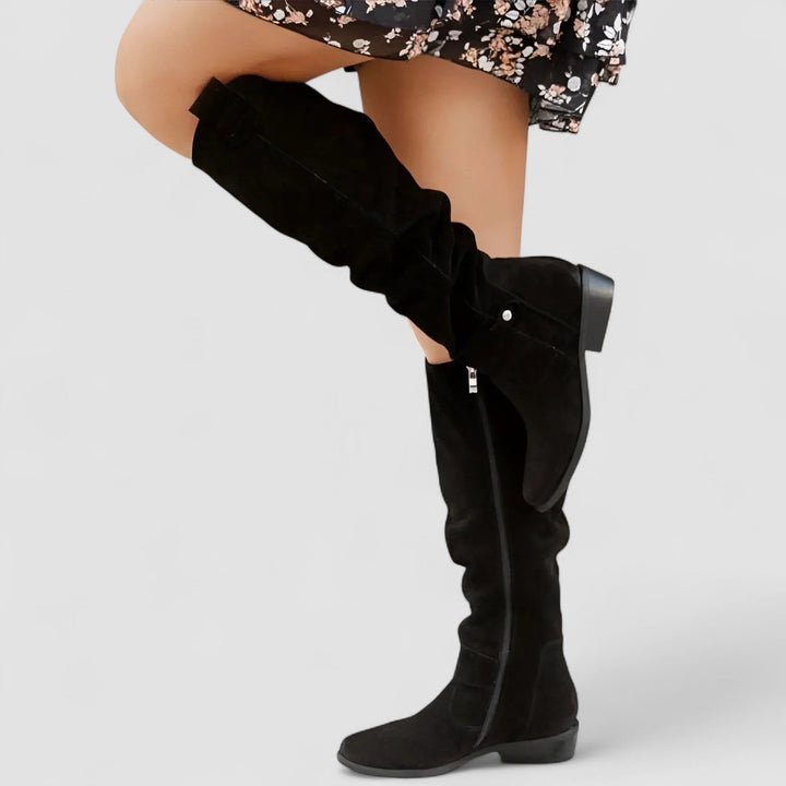 Adeliza™ | Slouch Knee-High Riding Boots