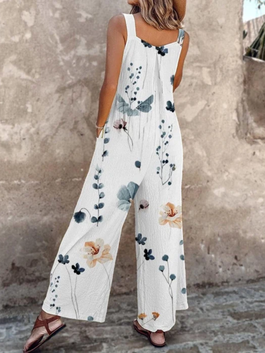 Angel™ | Relaxed Floral Print Wide Leg Jumpsuit