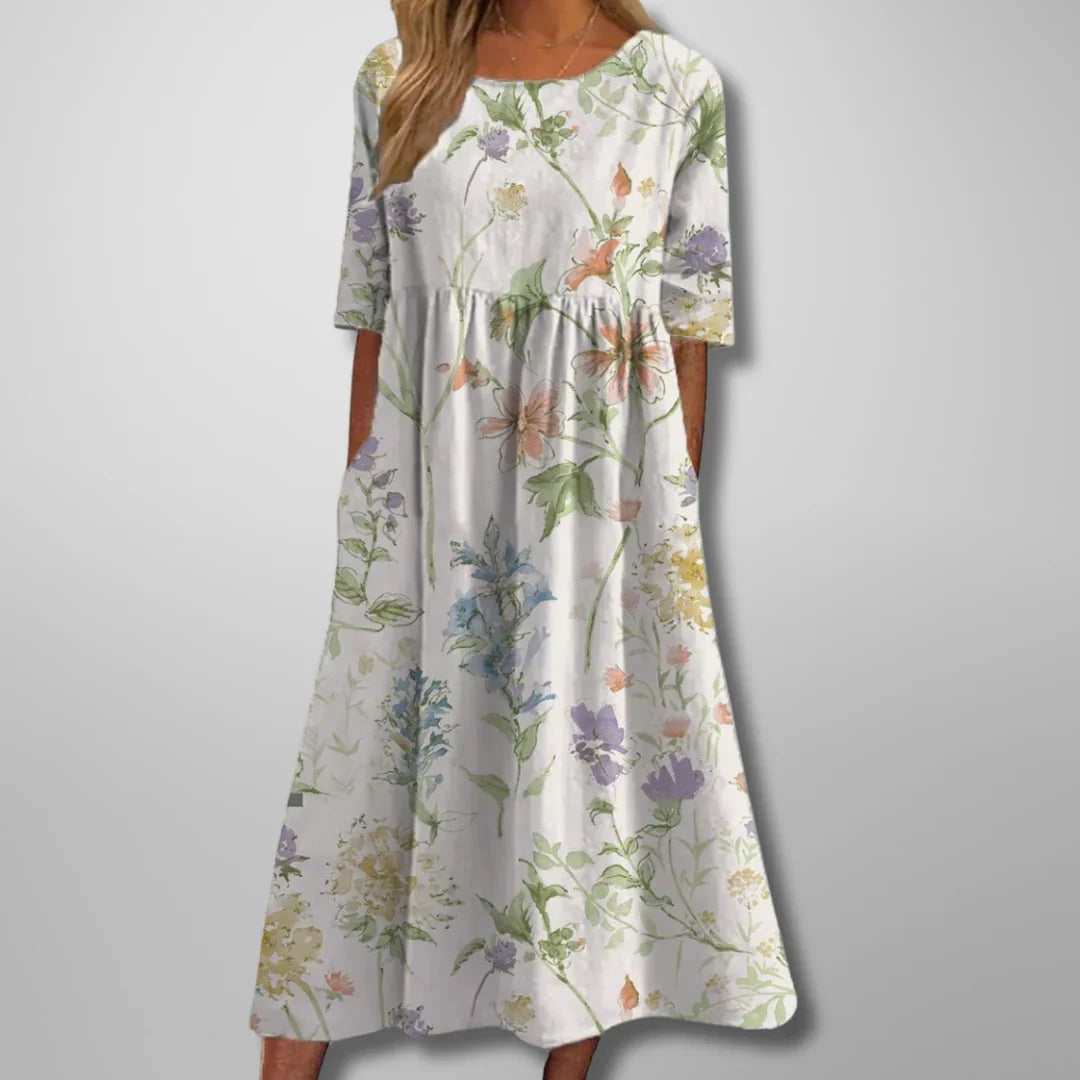 Claire™ | Short Sleeve Loose Fit Midi