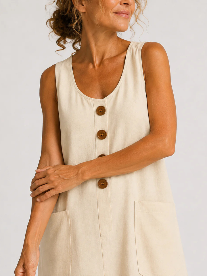 Maud™ | Cotton and linen dress