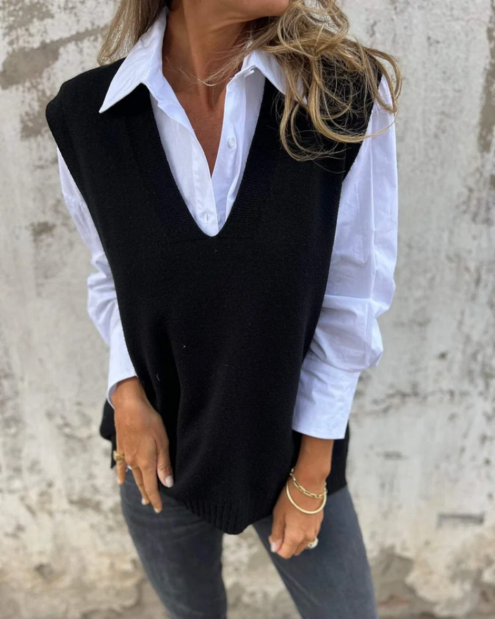 Hetty | V-Neck Knit Vest