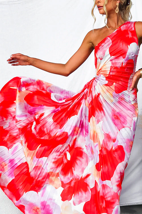 Yanira | Pleated Dress with One Shoulder