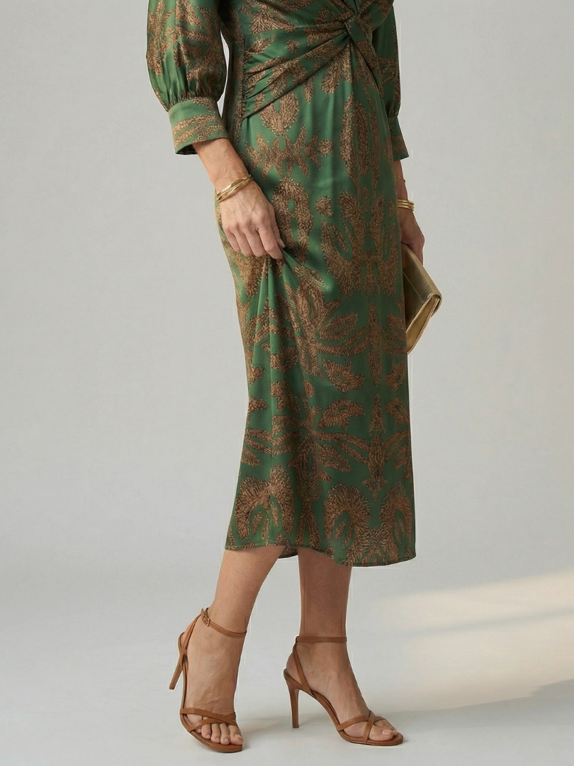 Lune - Natural Wrap Midi Dress