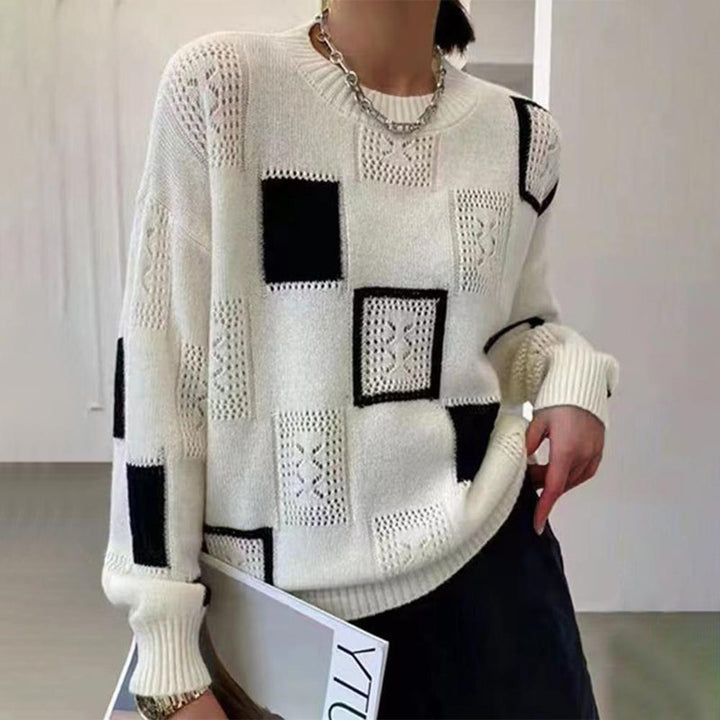 Nettie | Textured Patchwork Sweater