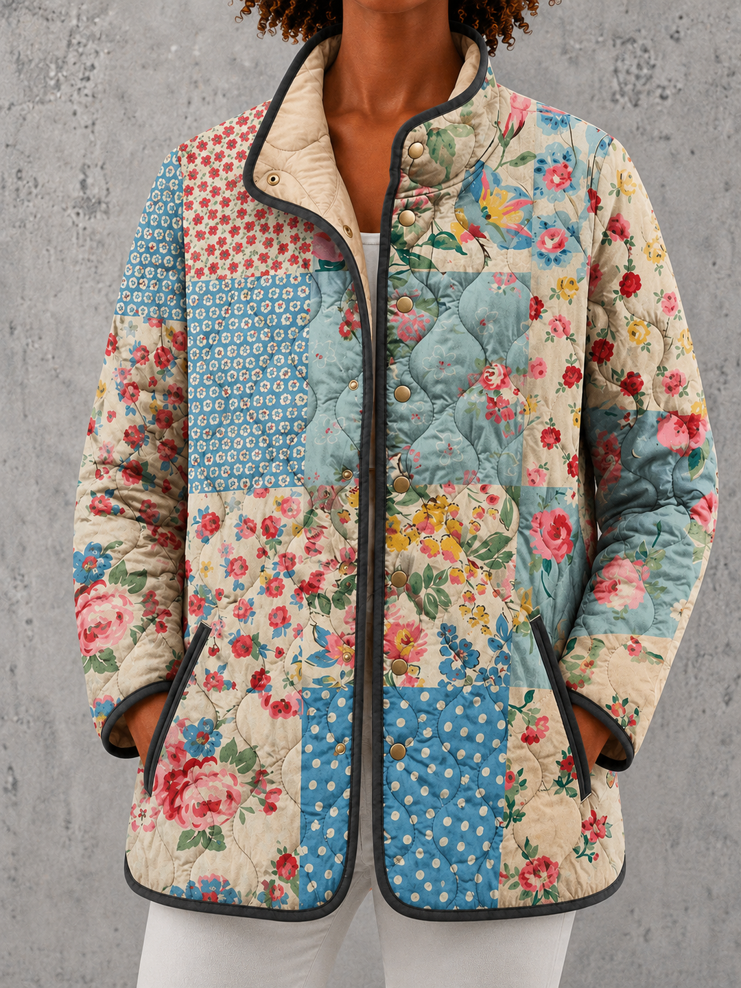 Liora | Charming Floral Quilted Jacket