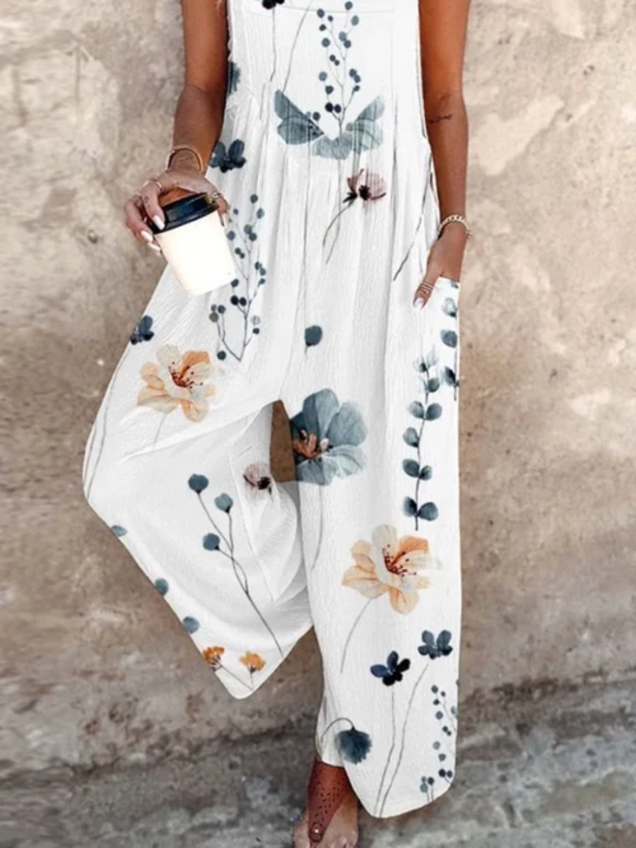 Angel™ | Relaxed Floral Print Wide Leg Jumpsuit