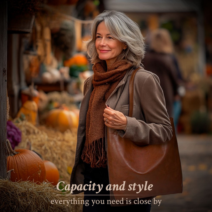 Lorena's Contemporary Elegance | Trendy Leather Handbag