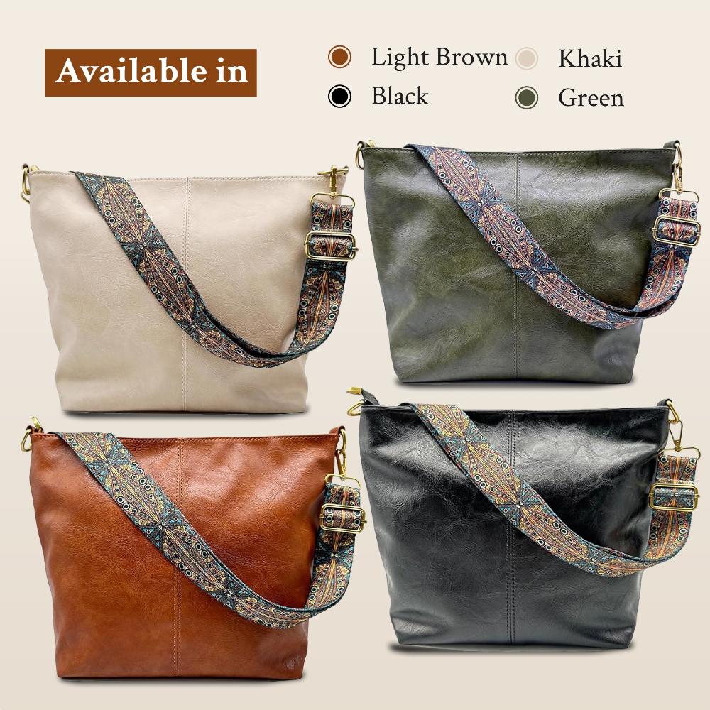 Chelsey's Retro Elegance | Leather Shoulder Bag