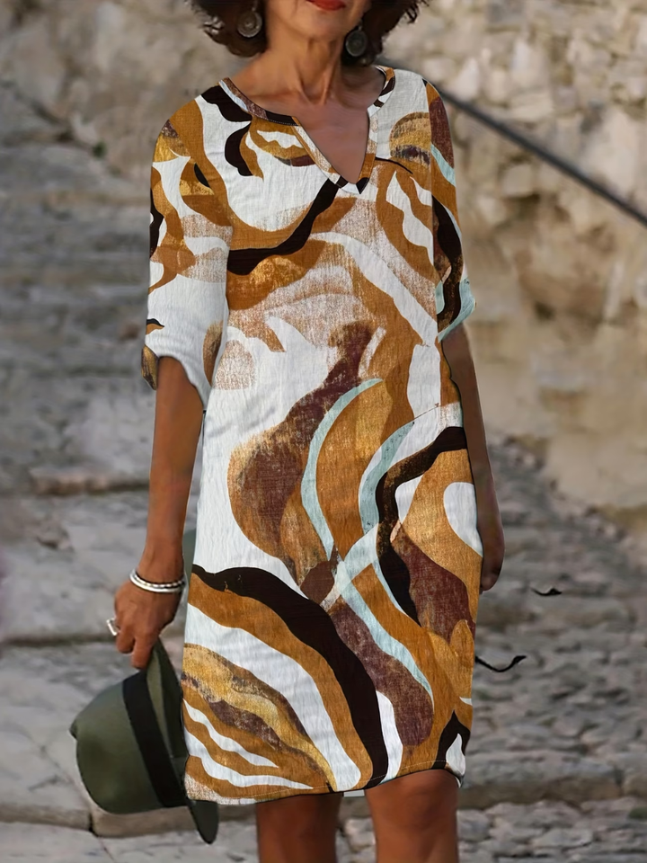 Elaria™ | Comfortable Casual V Neck Dress