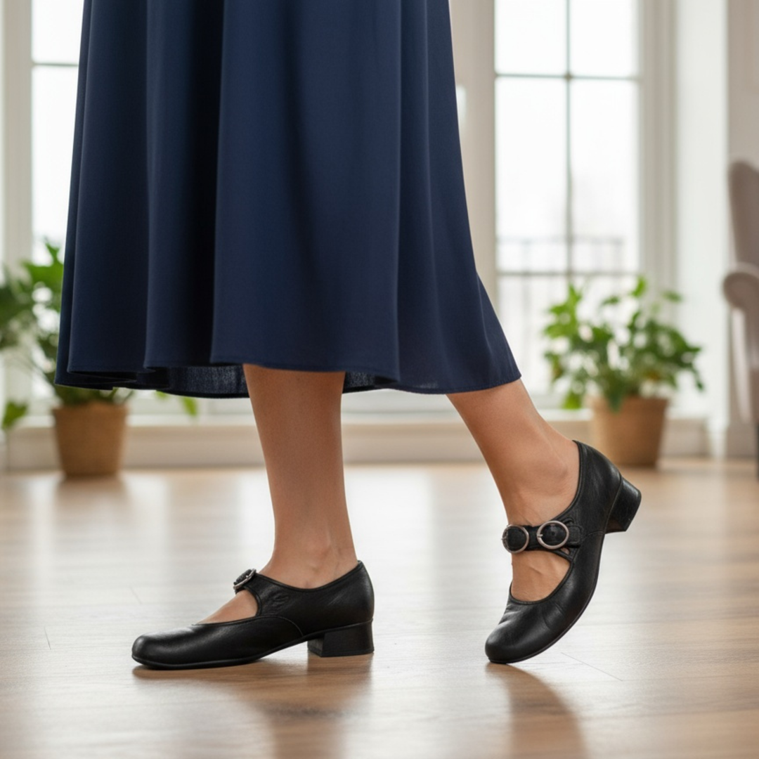 Daisy | Leather Mary Jane Flats