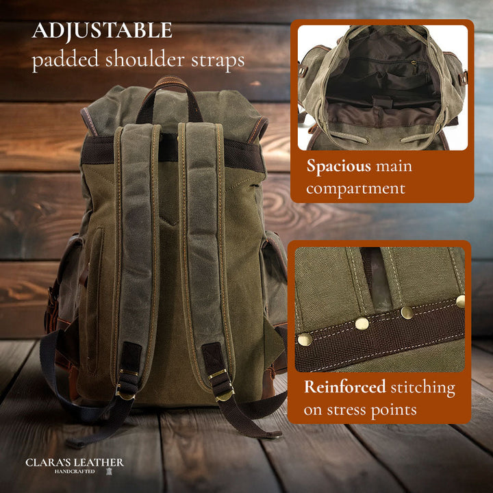 John - Durable Canvas Hiking Backpack for Adventurers