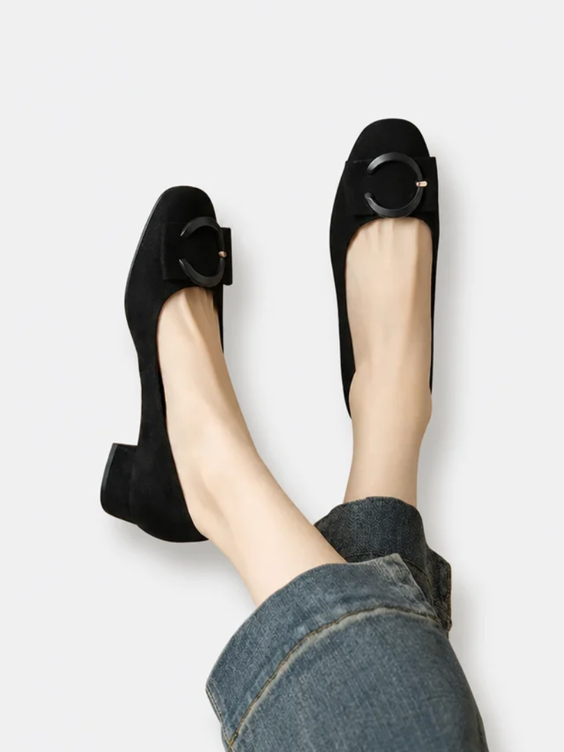 Rose Suede Flats