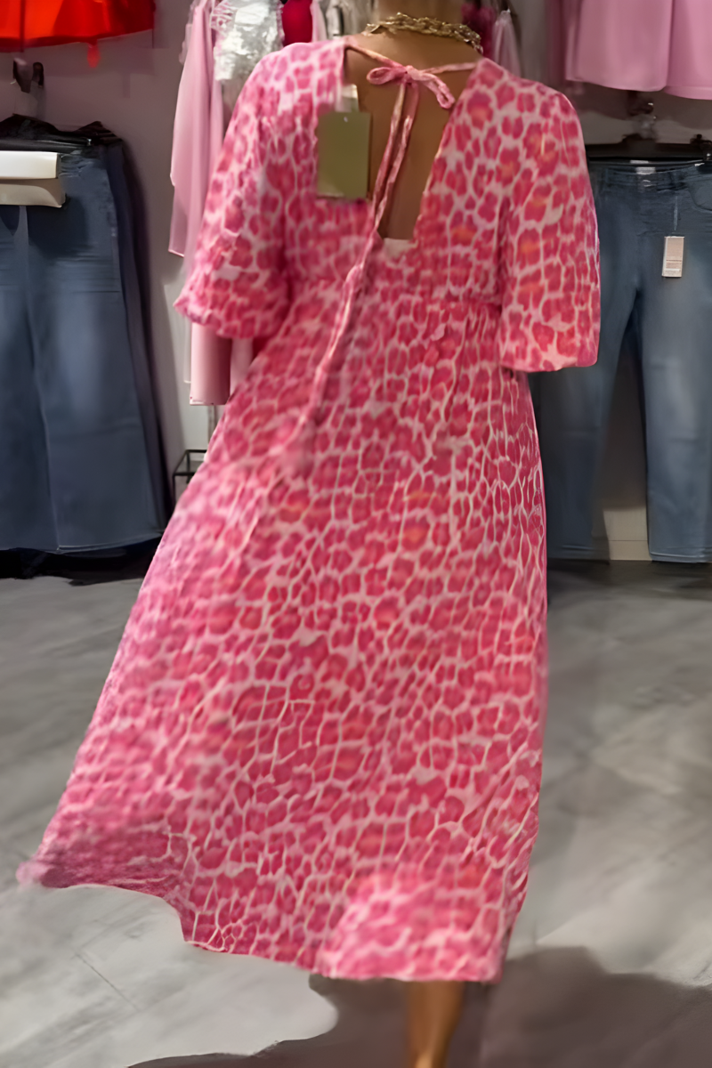 Fiora™ | Boho V-Neck Maxi Dress