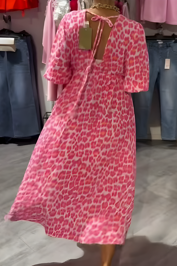 Fiora™ | Boho V-Neck Maxi Dress