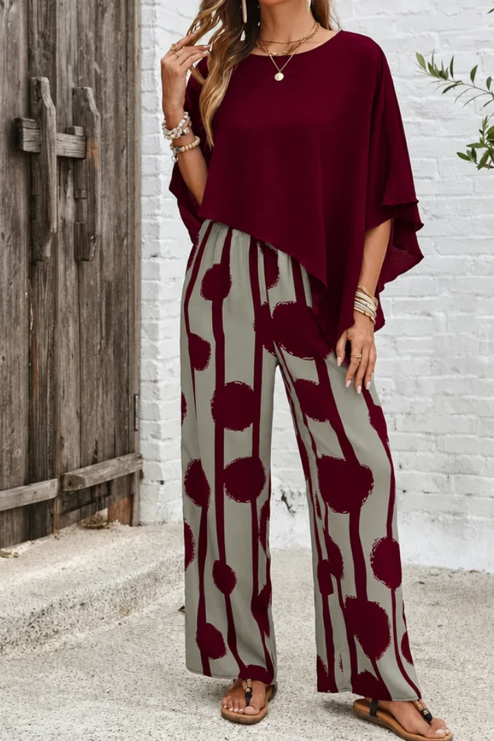 Linda™ |  Comfortable Elastic Waist Two-Piece Set