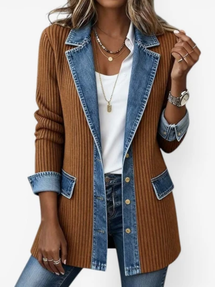 Brooke™ | Stylish Hybrid Denim Knit Jacket