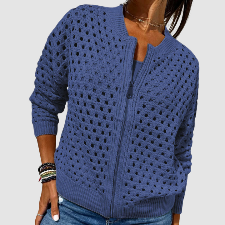 Constance | Premium Knitted Cardigan Blue