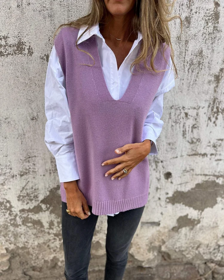 Hetty | V-Neck Knit Vest