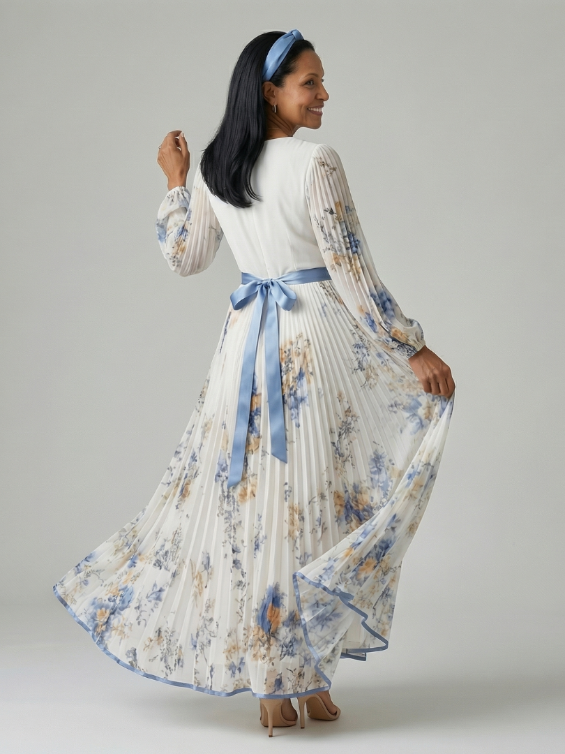 Rielle - Pleated Wrap Midi Dress