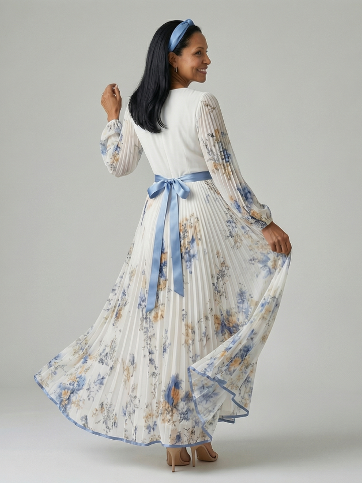 Rielle - Pleated Wrap Midi Dress