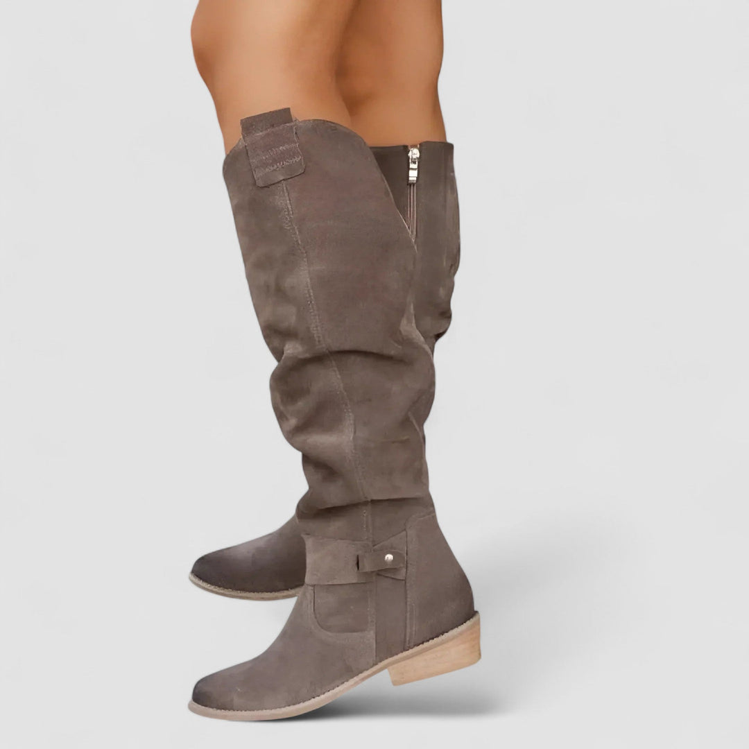 Adeliza™ | Slouch Knee-High Riding Boots