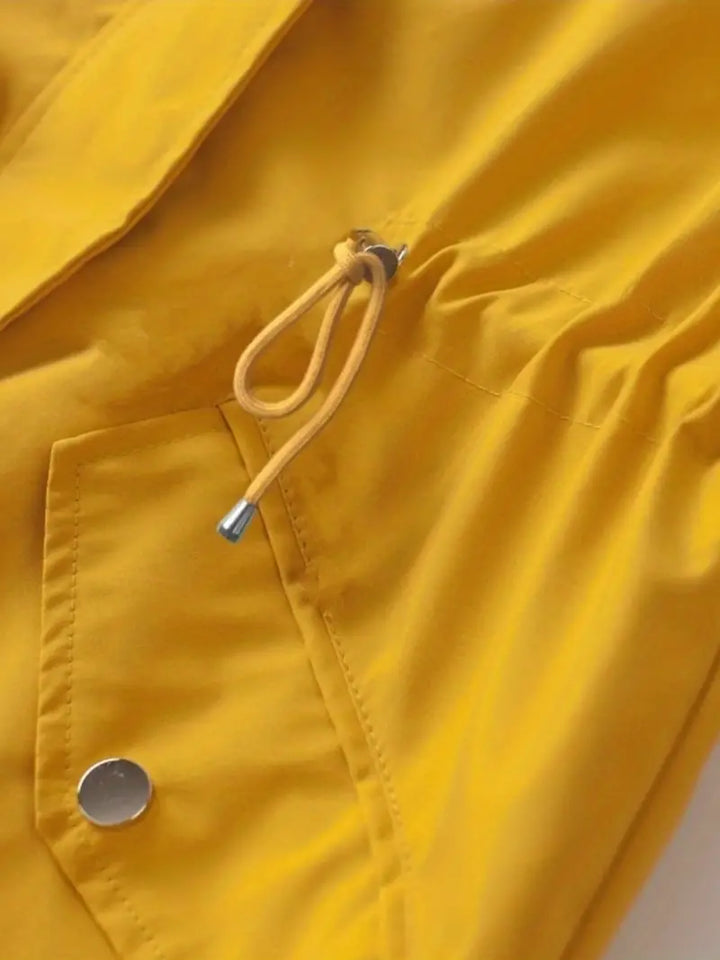 Doemi Fitted Silhouette Long Sleeve Raincoat