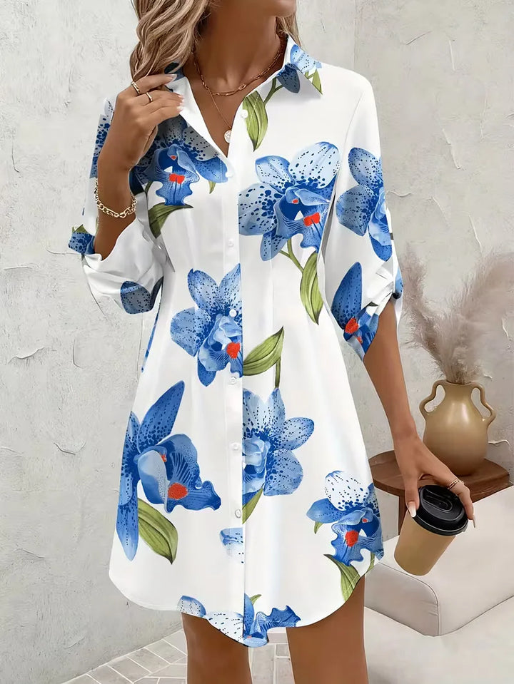 Shirt Dress with Floral Print