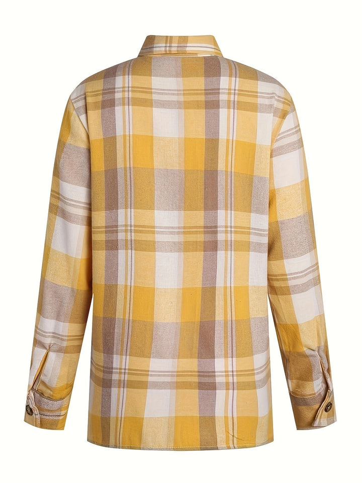 Magda™ | Casual Everyday Oversized Plaid Shirt