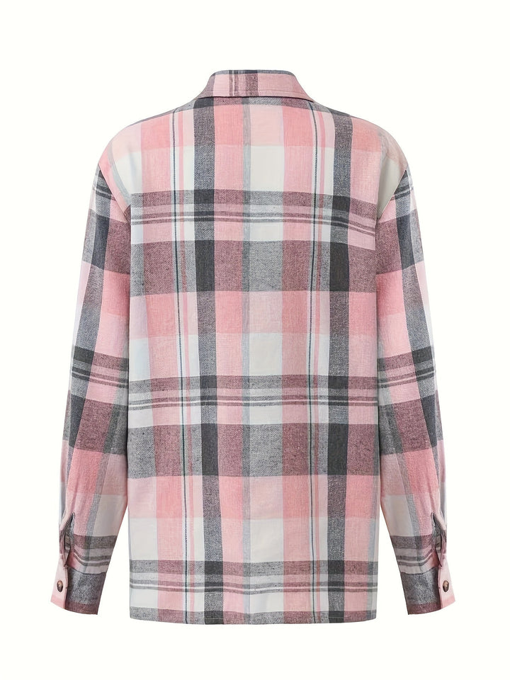 Magda™ | Casual Everyday Oversized Plaid Shirt