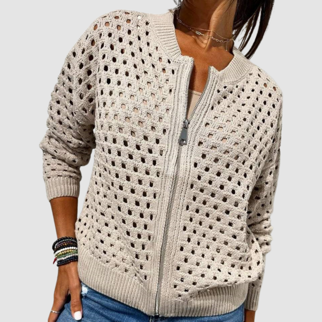 Constance | Premium Knitted Cardigan Beige