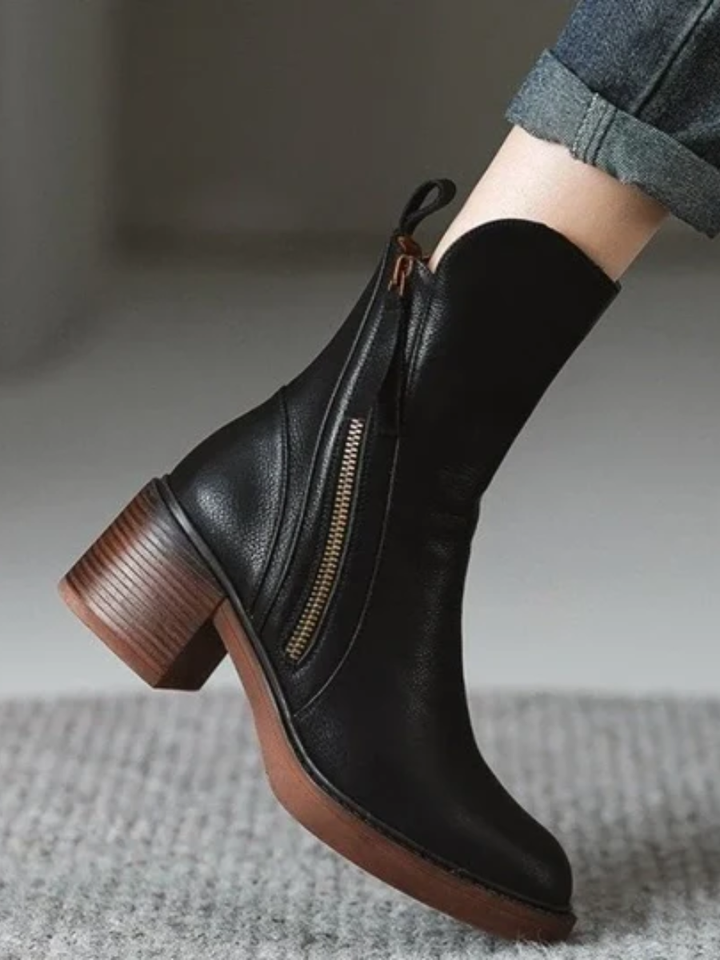 Selene™ | Elegant Side Zip Ankle Boots