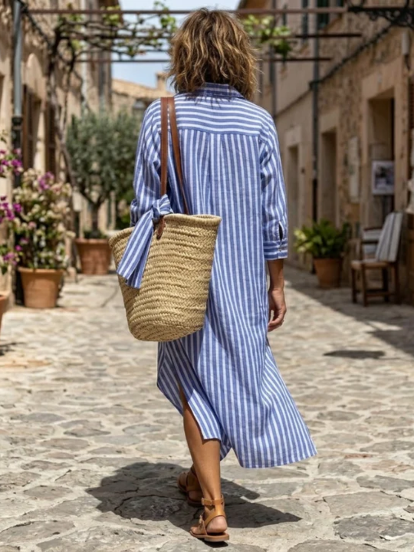Azra™ | Elegant Striped Summer Dress