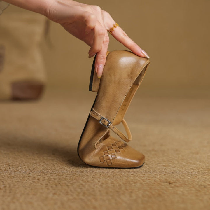 Rosemary | Square-Toe Mary Jane Flats
