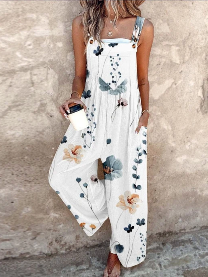 Angel™ | Relaxed Floral Print Wide Leg Jumpsuit