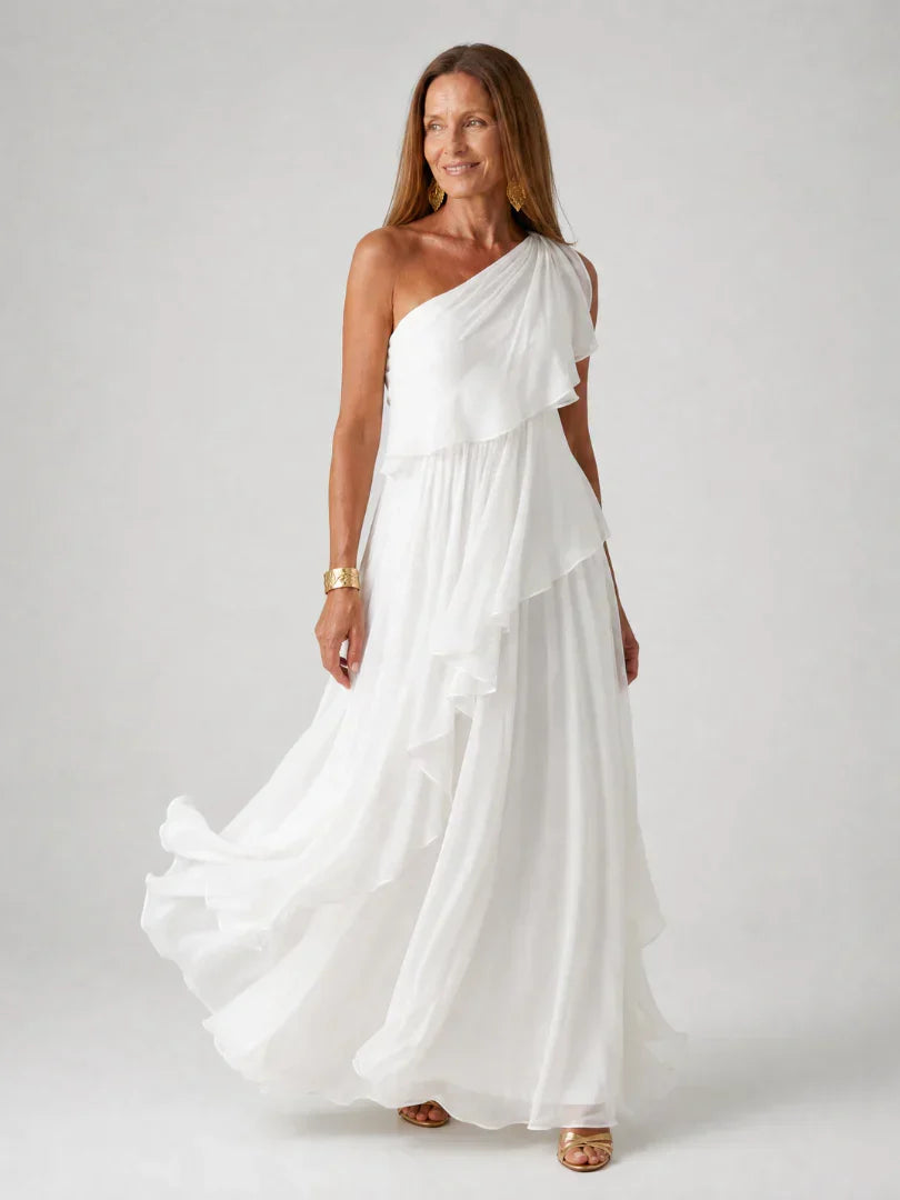 Mirabella™ | Stylish Asymmetrical Maxi Dress