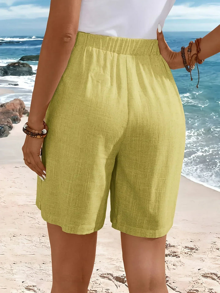 Whitney | Cotton Shorts with Buttons