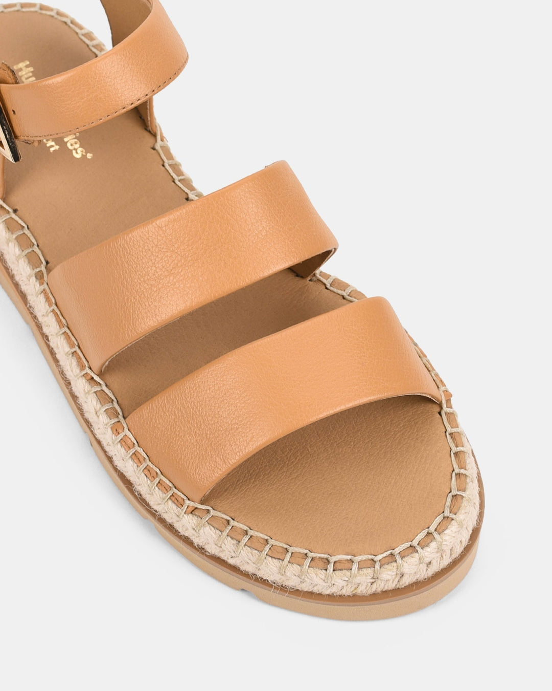 Casual Caramel Women's Sandals with Adjustable Buckle