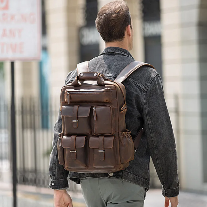 Kevin - Premium Horse Leather Laptop Backpack