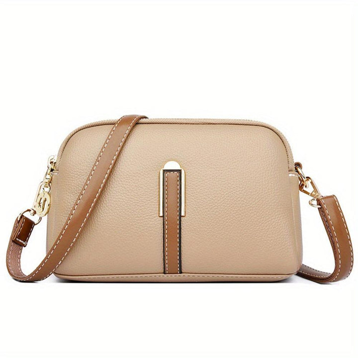 Litchi-Embossed Mila Crossbody Bag