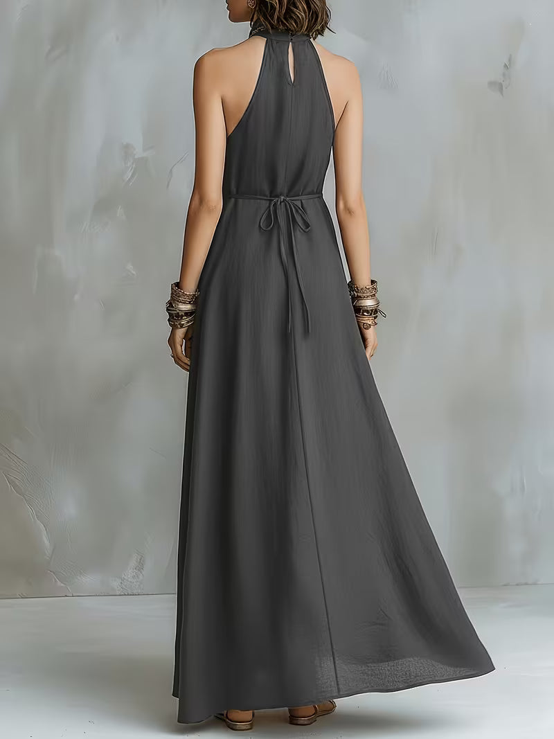 Danica™ | Elegant Halter Neck Maxi Dress