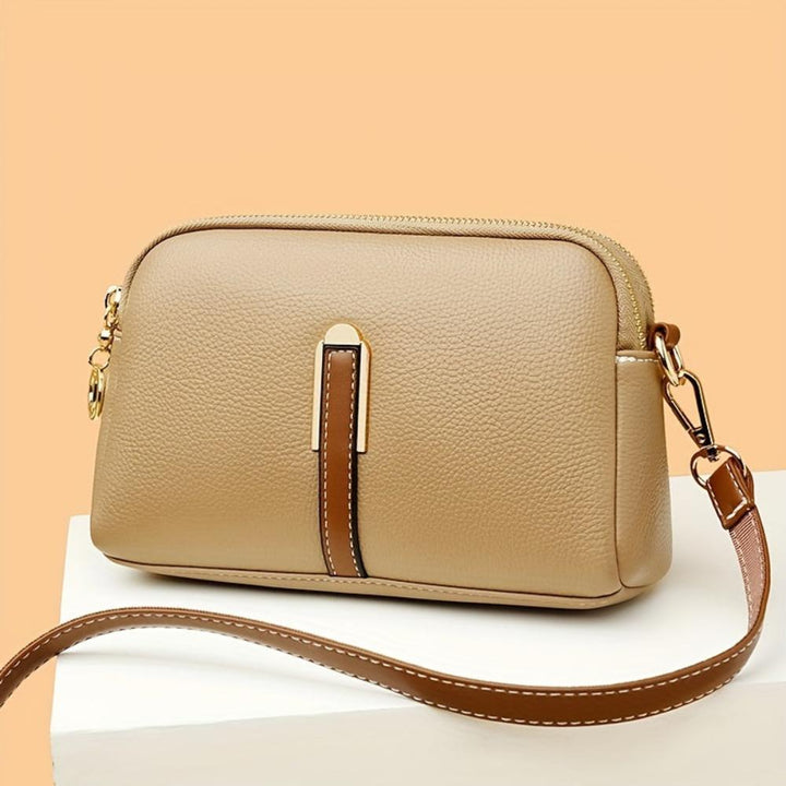 Litchi-Embossed Mila Crossbody Bag