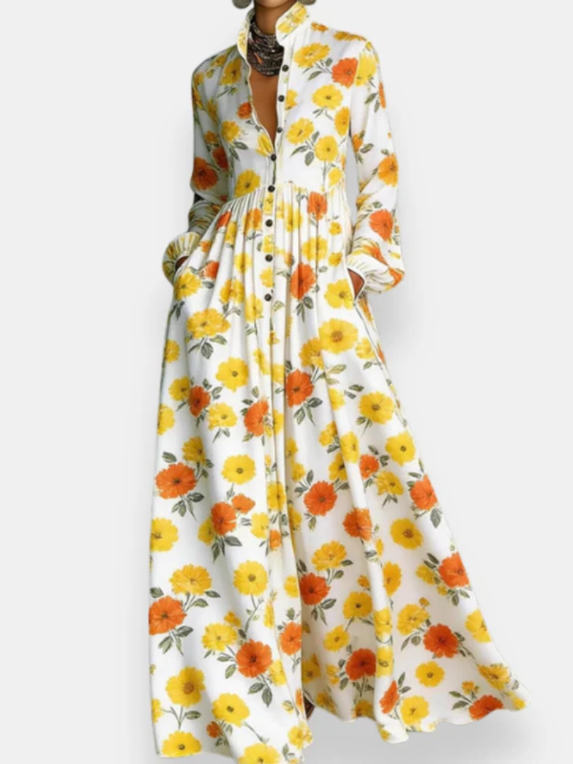 Fiorina™ | Floral Printed Shirt Dress