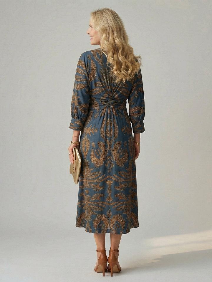 Lune - Natural Wrap Midi Dress