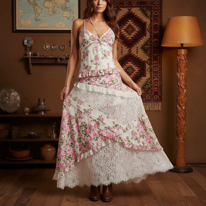 Seraphina | Floral Lace Maxi Dress