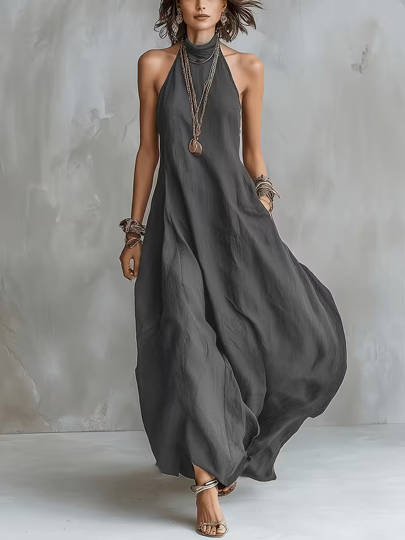 Danica™ | Elegant Halter Neck Maxi Dress