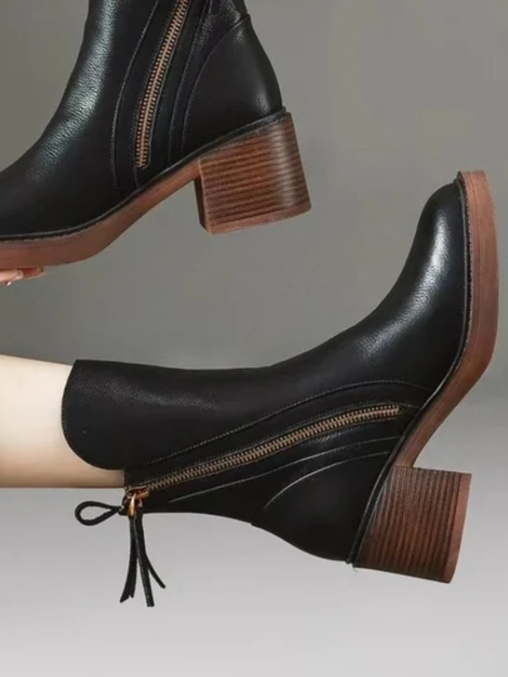 Selene™ | Elegant Side Zip Ankle Boots