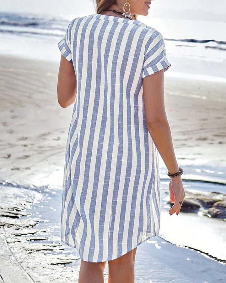 VIVIENNE | Mara - Striped Blouse Dress